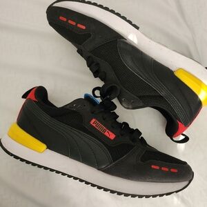 Puma | Men's Black, Blue, Red, Yellow Color Block Sneakers